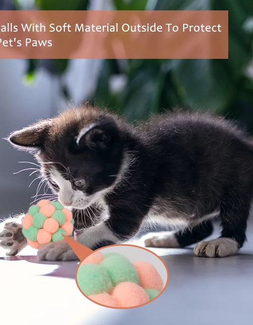 Load image into Gallery viewer, 6 Pcs Cat Toy Balls with Bell,Soft Interactive Playing Chewing Toys for Indoor Play Interaction Training
