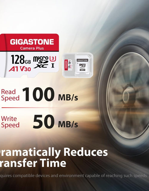 Load image into Gallery viewer, 128GB 2-Pack Micro SD Card, Camera Plus, Gopro, Action Camera, Sports Camera, High Speed 100Mb/S, 4K Video Recording, Micro SDXC UHS-I A1 V30 U3 Class 10
