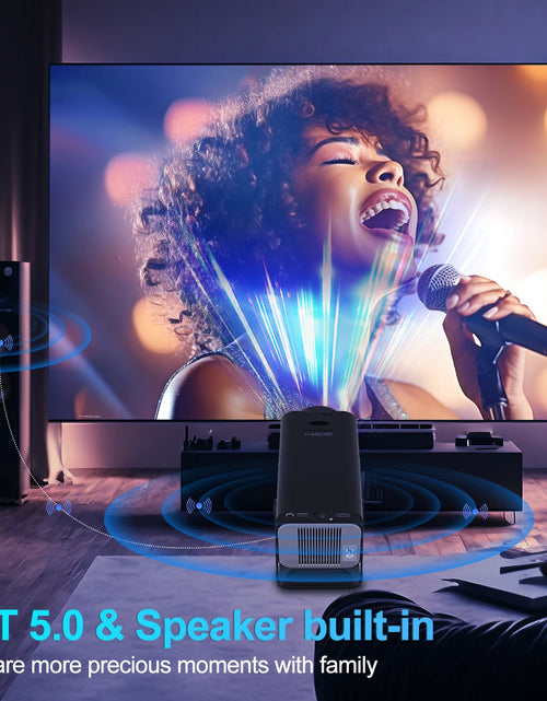 Load image into Gallery viewer, 4K Native 1080P Android 11 Projector 390ANSI HY320 Dual Wifi6 BT5.0 Cinema Outdoor Portable Projetor Upgrated HY300
