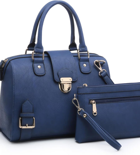 Women Barrel Handbags Purses Fashion Satchel Bags Top Handle Shoulder Bags Vegan Leather Work Bag