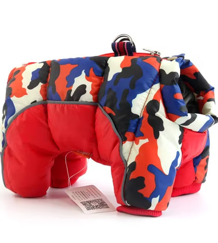 Winter Dog Clothes Super Warm Reflective Thick Cotton Waterproof Jacket, Small Dog French Bulldog Puppy Pet Jackets Snowsuit