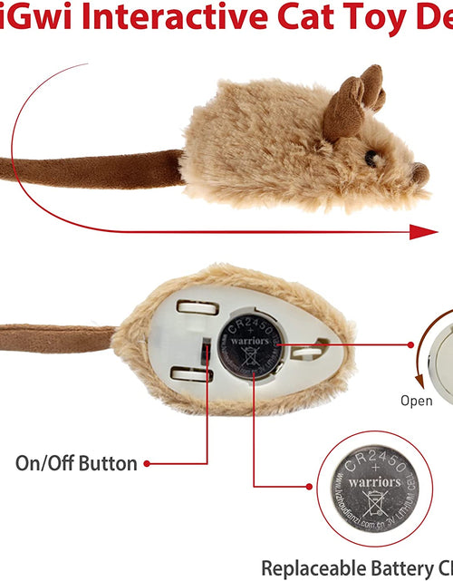 Load image into Gallery viewer, Cat Toys for Indoor Cats, Interactive Cat Toys for Cat Exercise, Automatic Moving Kitten Toys with Real Mouse Sound
