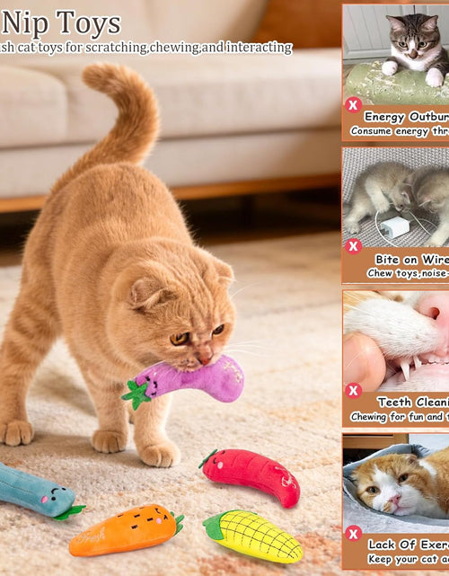Load image into Gallery viewer, Catnip Toys, Cat Toys, Cat Toys for Indoor Cats, Catnip Toys for Cats, Cat Toys with Catnip, Interactive Cat Toy, Cat Chew Toy, Cat Pillow Toys, Cat Toys for Kittens Kitty
