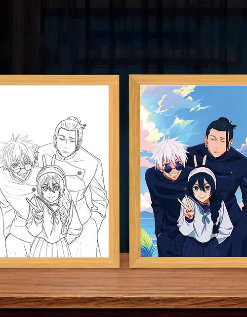 Load image into Gallery viewer, Jujutsu Kaisen Led Photo Frame Light Anime Figure Deco Frame Art Painting Design Night Lamp Cartoon Anime Gojo Satoru Light
