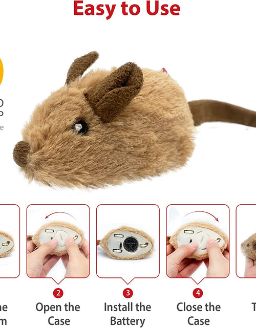 Load image into Gallery viewer, Cat Toys for Indoor Cats, Interactive Cat Toys for Cat Exercise, Automatic Moving Kitten Toys with Real Mouse Sound
