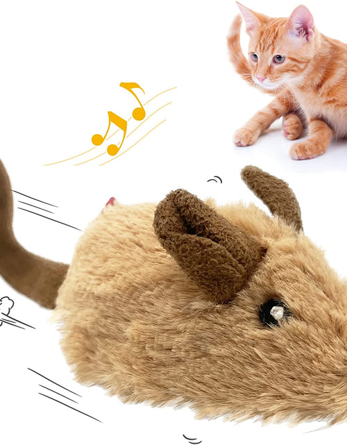 Load image into Gallery viewer, Cat Toys for Indoor Cats, Interactive Cat Toys for Cat Exercise, Automatic Moving Kitten Toys with Real Mouse Sound
