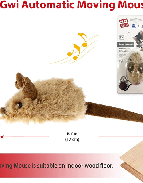 Load image into Gallery viewer, Cat Toys for Indoor Cats, Interactive Cat Toys for Cat Exercise, Automatic Moving Kitten Toys with Real Mouse Sound
