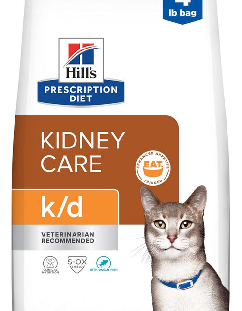 Load image into Gallery viewer, K/D Kidney Care Ocean Fish Dry Cat Food, Veterinary Diet, 4 Lb. Bag

