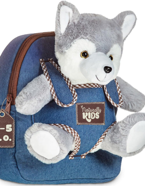 Load image into Gallery viewer, Wolf Backpack, Wolf Toys for Girls Boys, Wolf Stuffed Animal, Husky Toy for Kids
