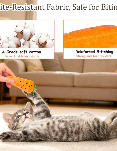 Load image into Gallery viewer, Catnip Toys, Cat Toys, Cat Toys for Indoor Cats, Catnip Toys for Cats, Cat Toys with Catnip, Interactive Cat Toy, Cat Chew Toy, Cat Pillow Toys, Cat Toys for Kittens Kitty
