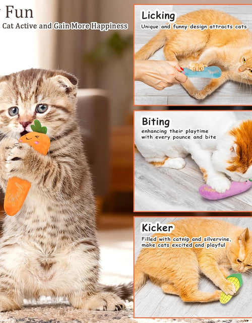 Load image into Gallery viewer, Catnip Toys, Cat Toys, Cat Toys for Indoor Cats, Catnip Toys for Cats, Cat Toys with Catnip, Interactive Cat Toy, Cat Chew Toy, Cat Pillow Toys, Cat Toys for Kittens Kitty
