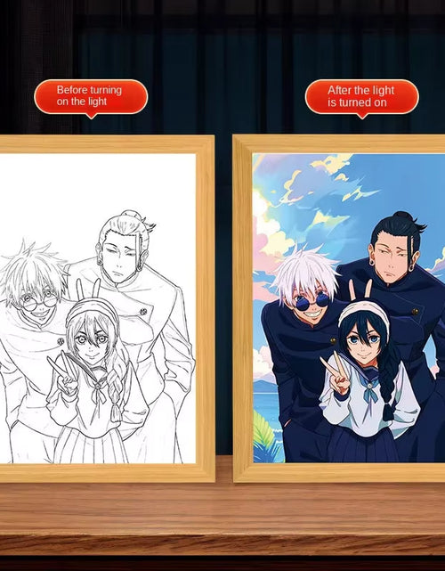 Load image into Gallery viewer, Jujutsu Kaisen Led Photo Frame Light Anime Figure Deco Frame Art Painting Design Night Lamp Cartoon Anime Gojo Satoru Light
